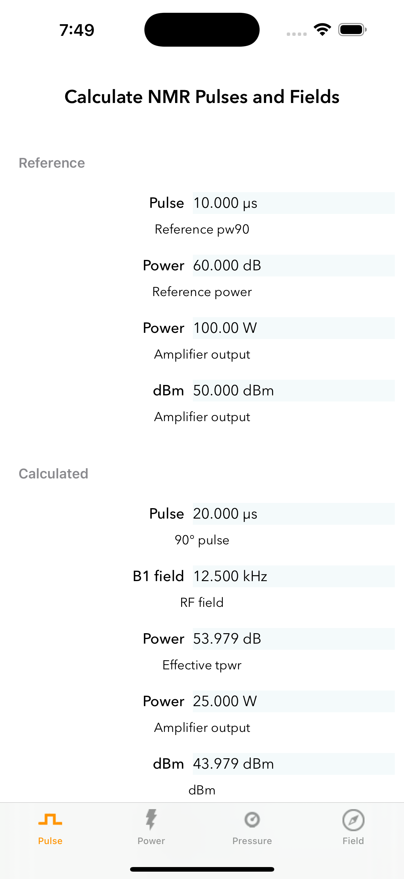 Attenuator · NMR pulse calculations